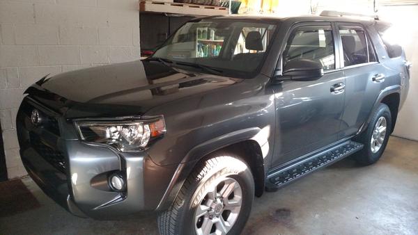 Added Weathertech side window deflectors (as well as all weather mats and cargo liner, not pictured)