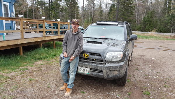 After 9 hour adventure through western maine. She's nice and dirty.