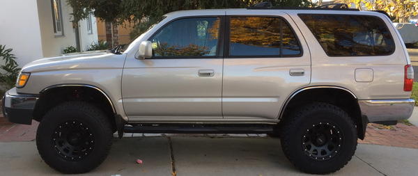 After lift and tire/wheel installation.  16" MB Wheels (D window) and BFG AT 265/75/16
