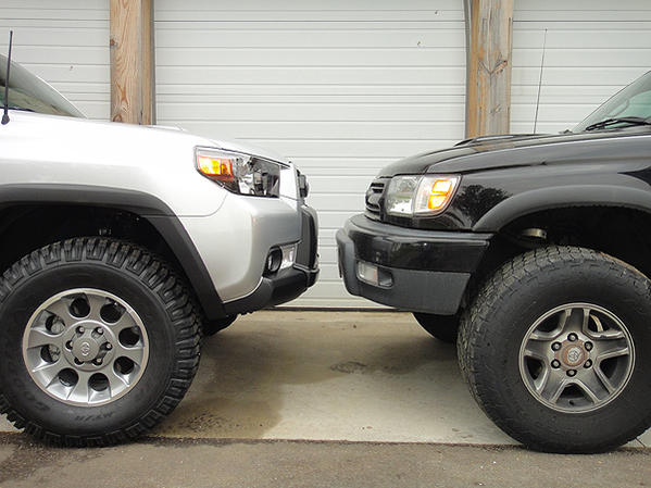 After lift and tires comparison 2