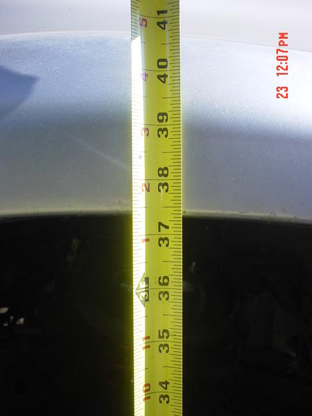 After Measurement 37.5"
-Forgot to take a pic after, was 38"
-1 week later 37.5"