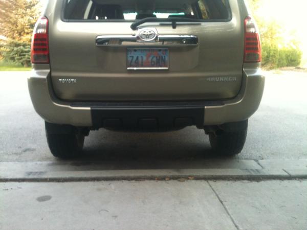 After Plastidiping the center for the rear bump