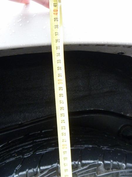 After Rear. Measured from top of rim.