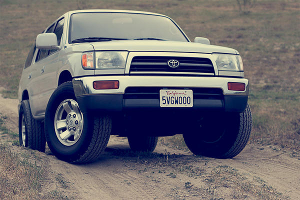 After removal of the chrome fender trim and running boards.