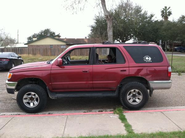 After the lift, front tires, and added roof rack from the junkyward for $20!!!
