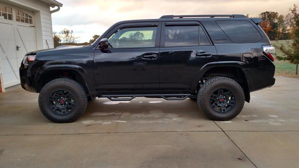 After Toyotec lift with original tires
