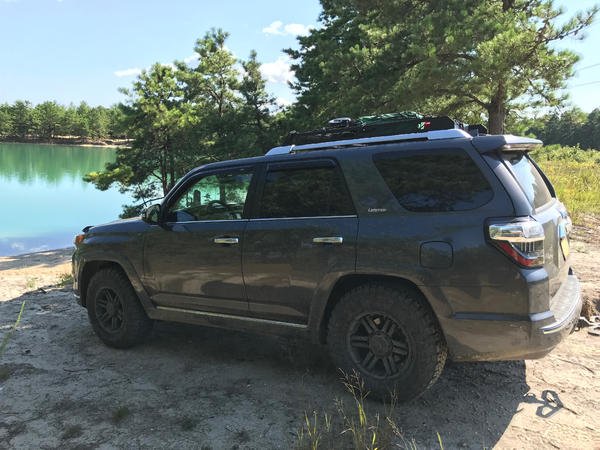 After traveling through some uneven terrain, we finally found the Blue Hole in NJ.