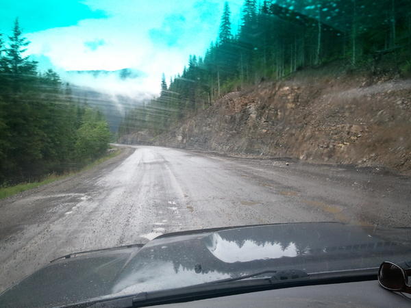 Alcan Hwy just opened after severe washout.