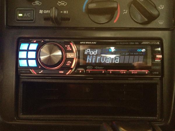 Alpine Head Unit.  Alpine amp and door speakers, Sony 800w amp and Sub Woofer (10")