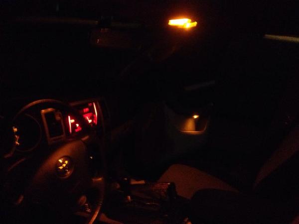 Amber LED interior light swap.