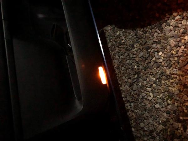 Amber LED s in door lights.