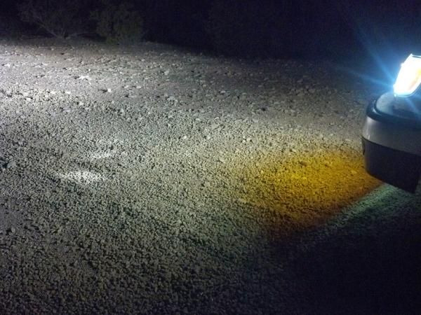 Amber light shining through LED Plate cover