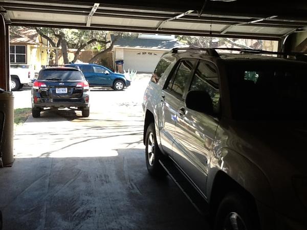 Another shot with its replacement - a Subaru Outback that I plan to replace with a 4Runner Trail.