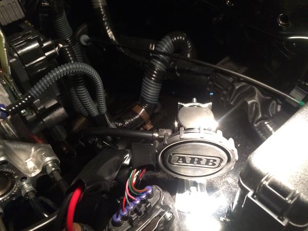 ARB mounted ontop of driver side front wheel well