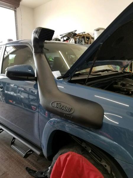 ARB Snorkel install.  Detailed pics if you need them - just email.... info@pureautoparts.com or call 512.234.7873