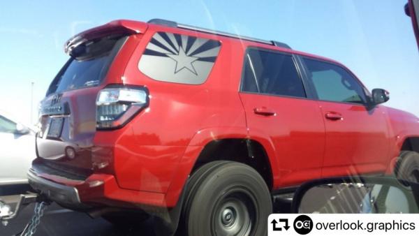 Arizona state flag made for 4runner 5th gen www.overlookgraphics.com