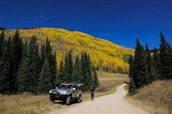 Aspens, Shrine Pass, and my yota.