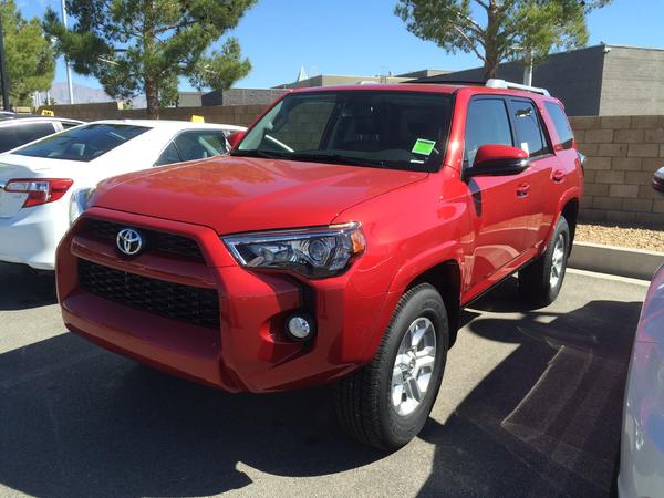 At dealer and only 4Runner on lot is my favorite color.