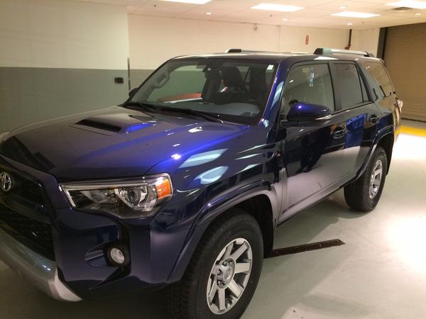 At the dealership picking up this 2015 Toyota 4Runner Trail Premium