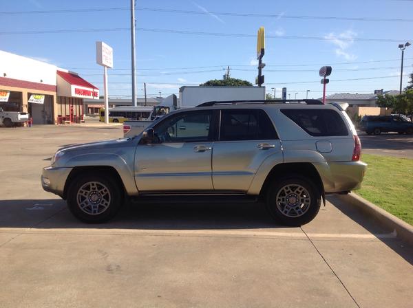 At the tire shop after picture with TRD Pro wheels.
