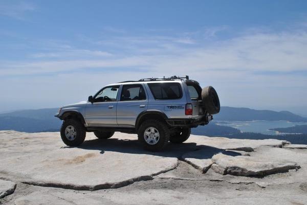 At the top of the trail. Love my 4runner.