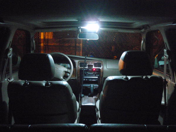 back seat with just map lights