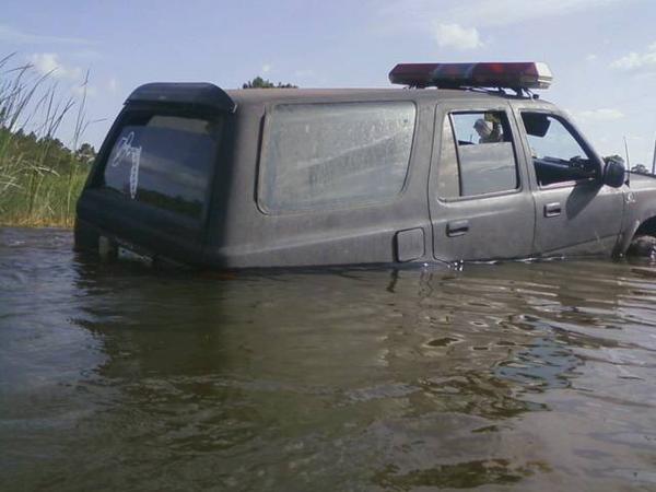 backed a little to far into the lake.