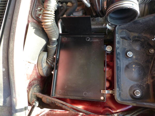 Battery tray installed (side shot)