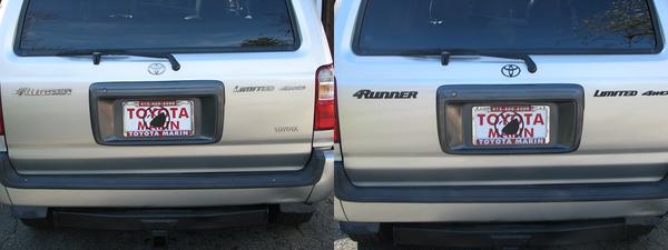 Before and after: Black badges