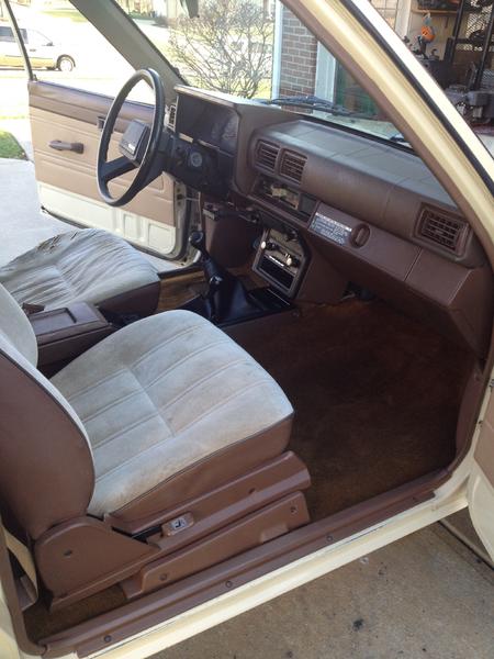 Before pic of the dash and interior panel re-dye. Passenger seat is more solid, but plan on having it redone soon with the others