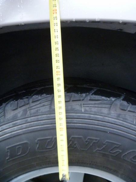 Before Rear. Measured from top of rim.