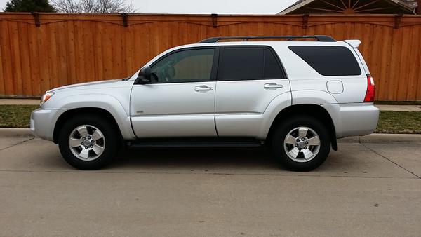 Before; stock wheels and 265-65-17 Dunlop HT tires