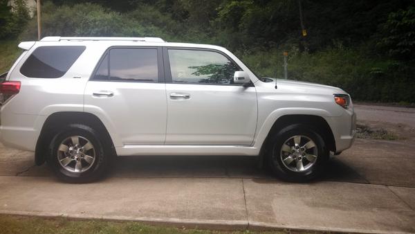 Before tinting front windows.