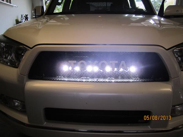 behind the grill light mount on