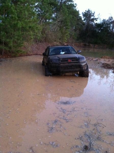 between a huge rut and a hard place