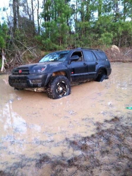 between a huge rut and a hard place