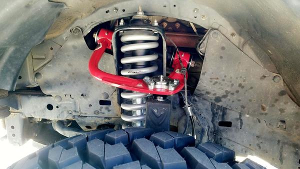 Bilstein 5100's on 2.5 inch toytec lift coils with JBA UCA's