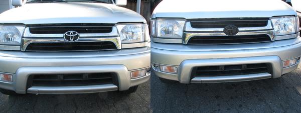 Black Badges (spray painted)