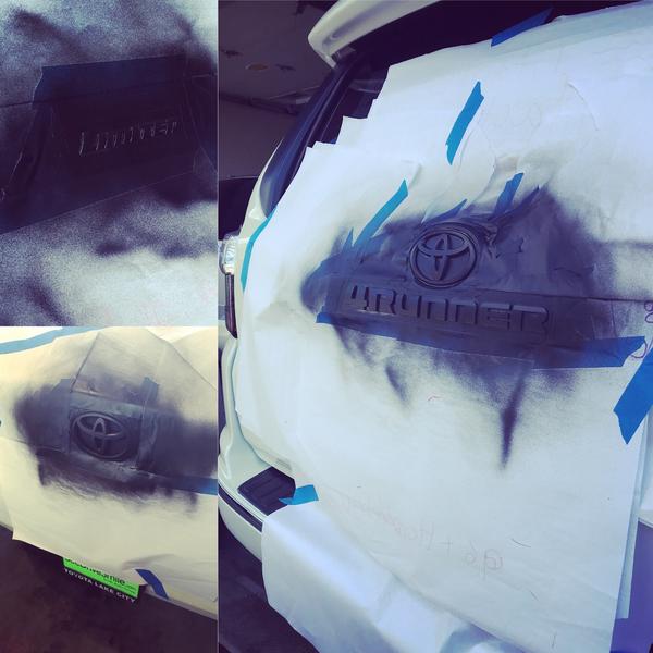Blacked out emblems