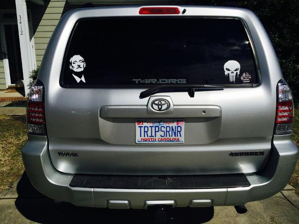 blacked out tail lights