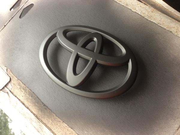 Blacking out front emblem.