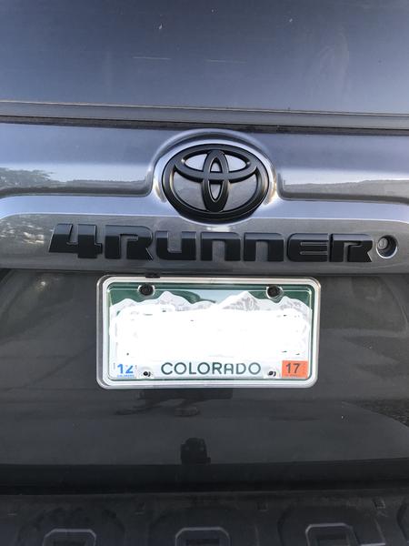 Blackout emblem overlays installed