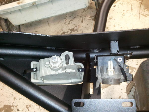 Blinker and fog mounted