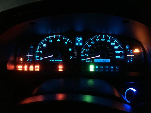 Blue LED dash