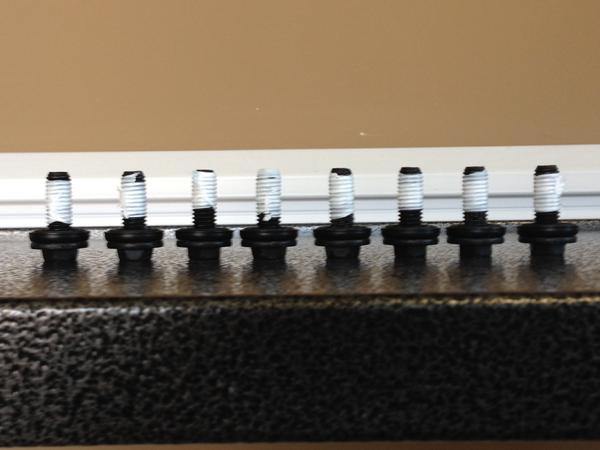 Bolts with Teflon tape