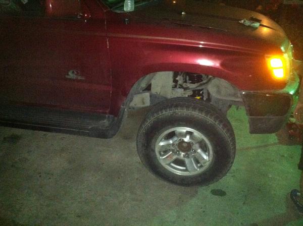 both FR/FL OME 2" installed stock tires
