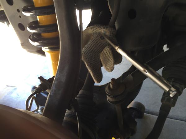 brake line pinched off, had new replacement stainless lines