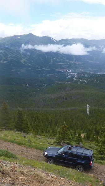 Brekenridge slopes and ski runs in the background