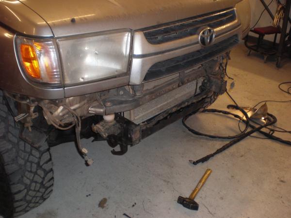 bumper has been removed