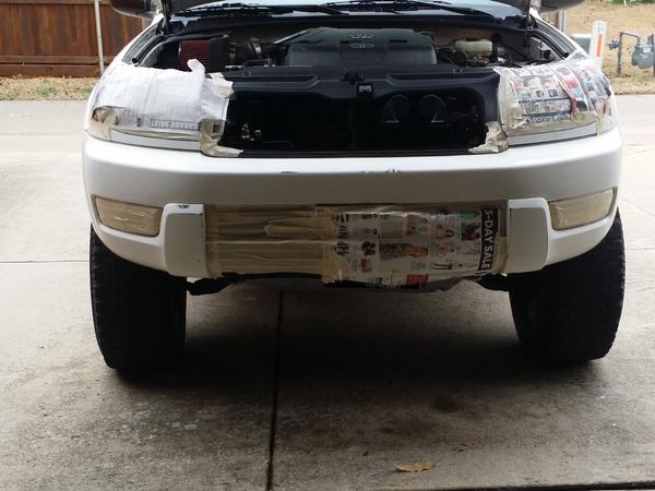 bumper prepped and ready for paint